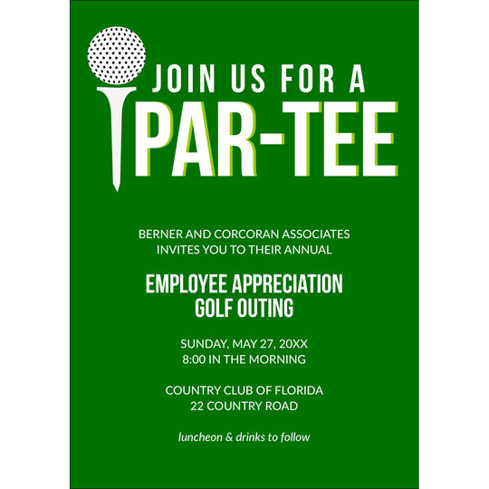 Par-Tee Invitations